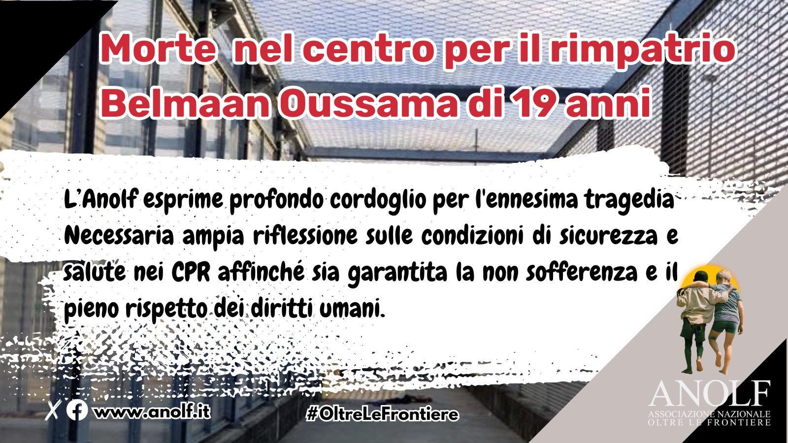 Cpr di Potenza, tragica morte del cittadino di origini algerine Belmaan Oussama.