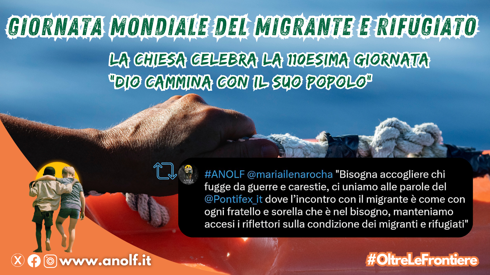 Giornata mondiale del migrante e del rifugiato, la Chiesa celebra la 110esima giornata “Dio cammina con il suo popolo”